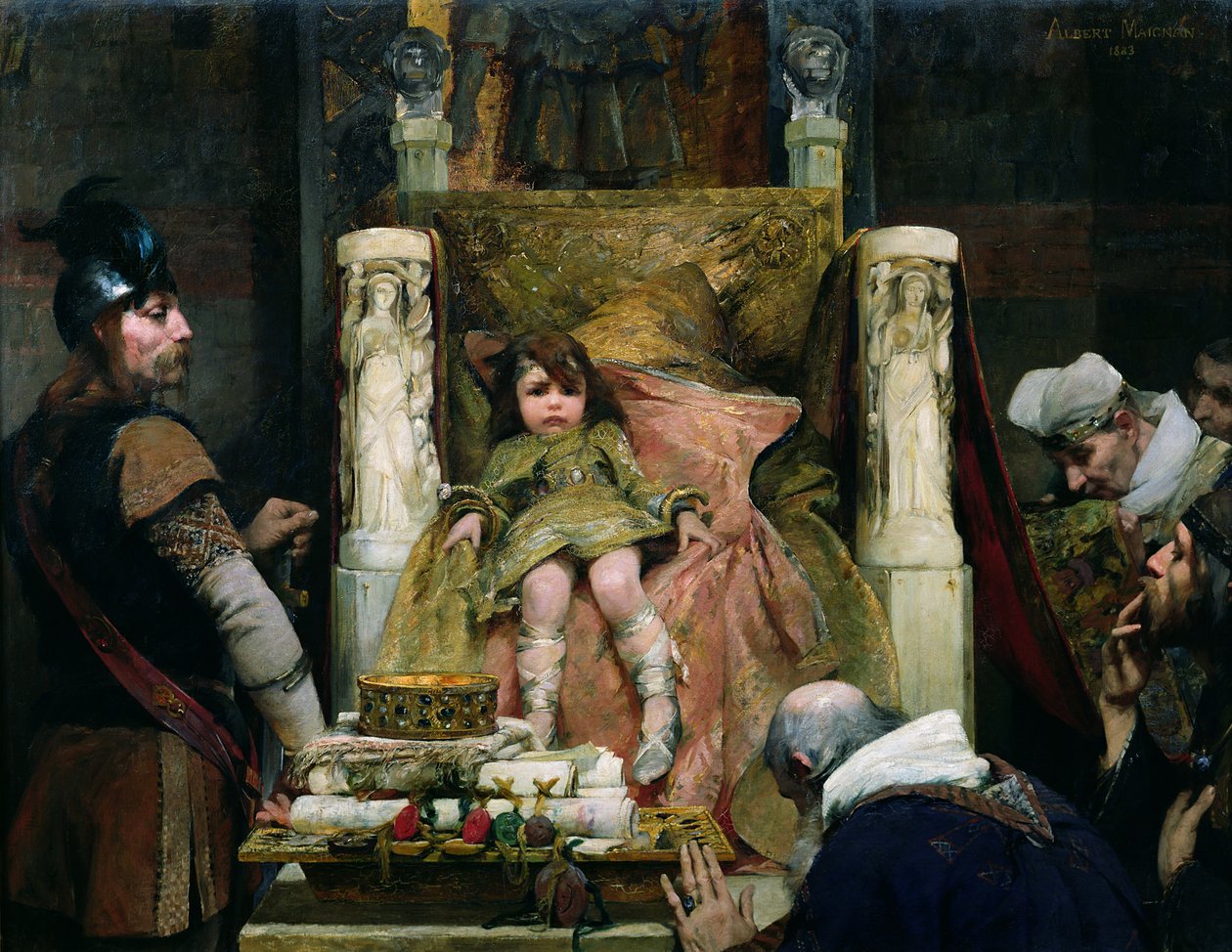 Hyldest til Clovis II (635-657) af Albert Pierre Rene Maignan