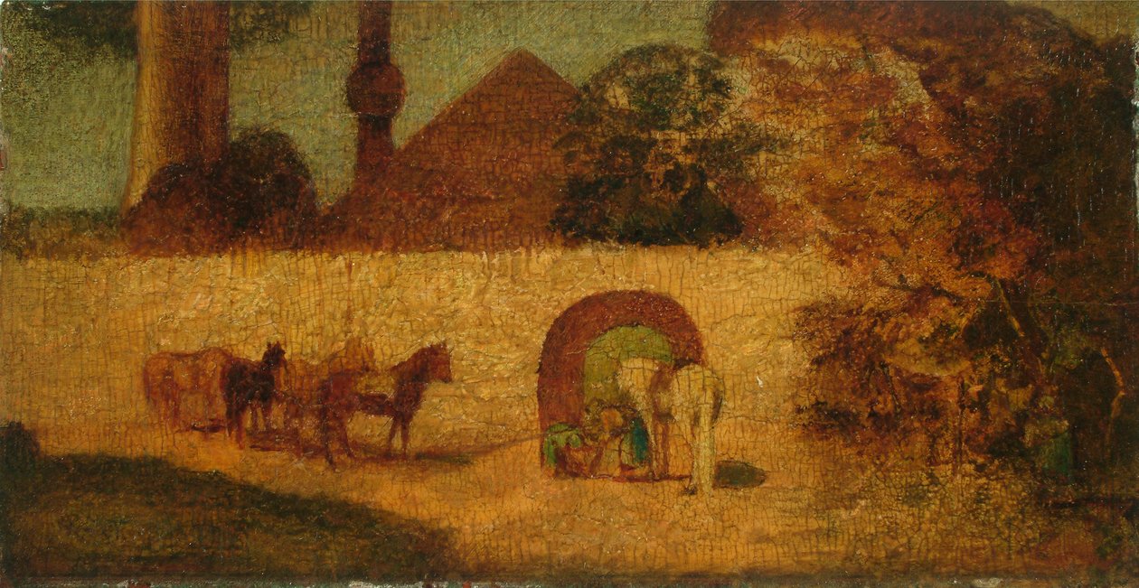 Ved profetens grav, ca. 1882 (olie på panel) af Albert Pinkham Ryder