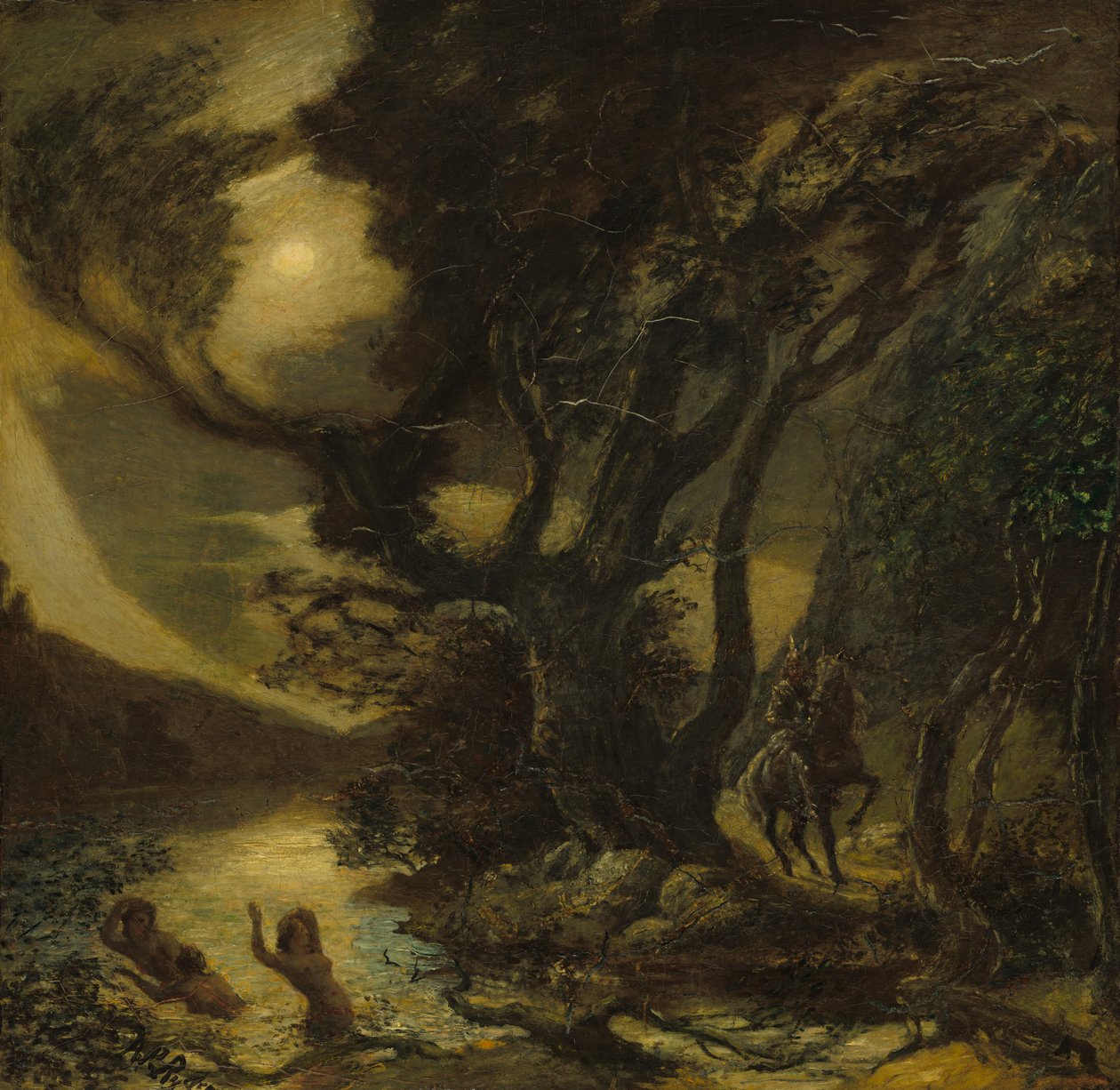 Siegfried og Rhinmøerne af Albert Pinkham Ryder