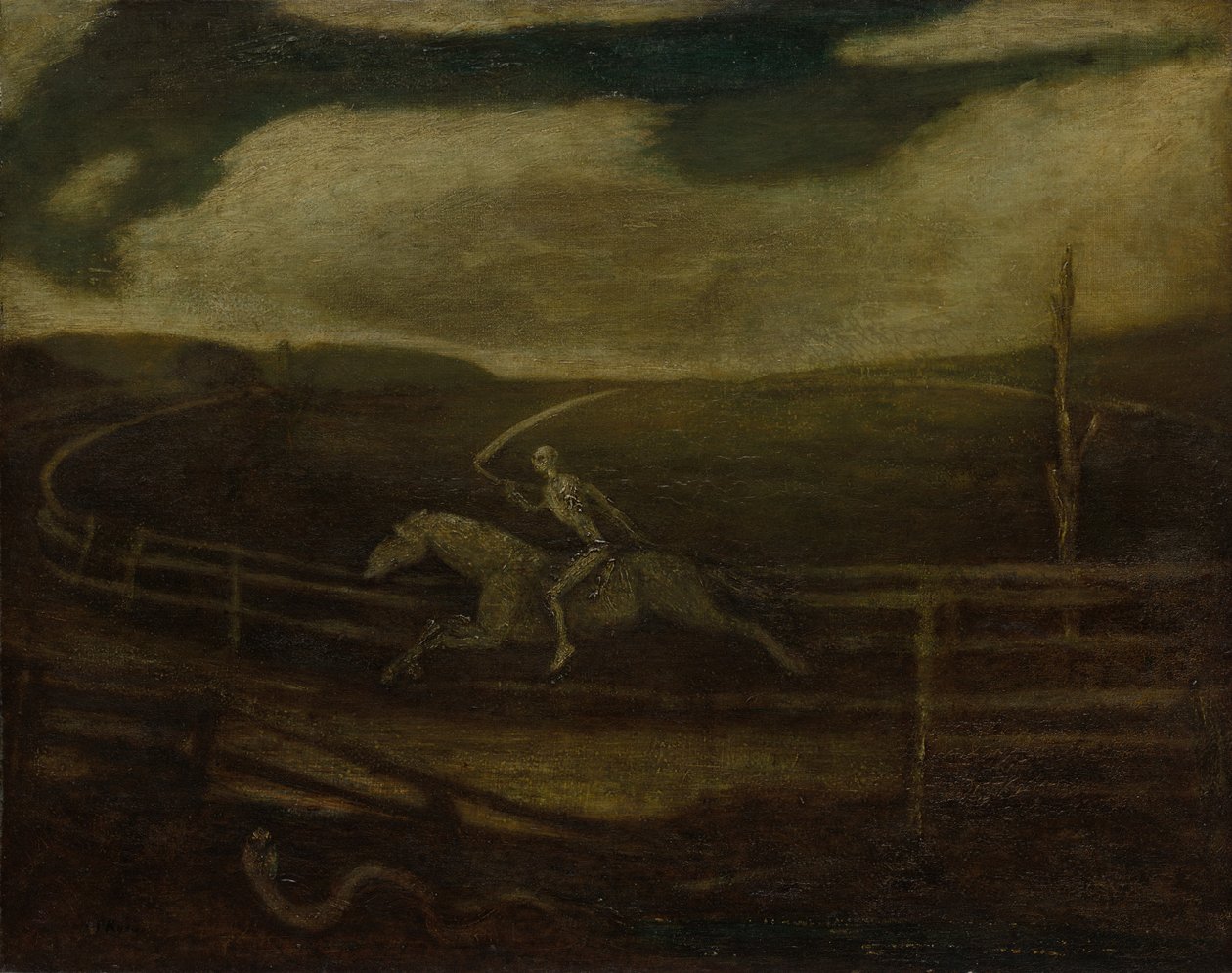 Væddeløbsbanen (Døden på en bleg hest) af Albert Pinkham Ryder