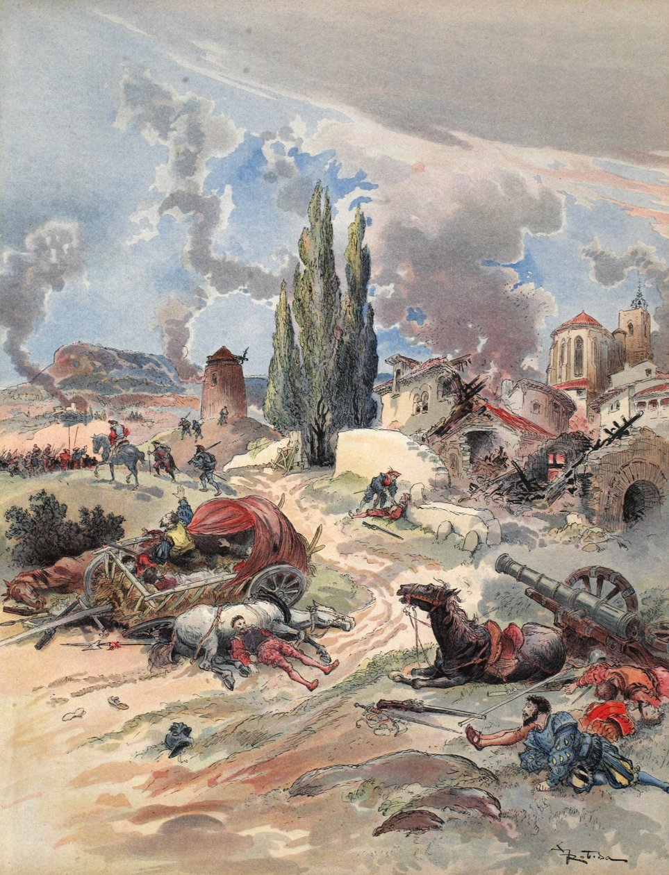 Ødelæggelse af Provence, illustration fra 