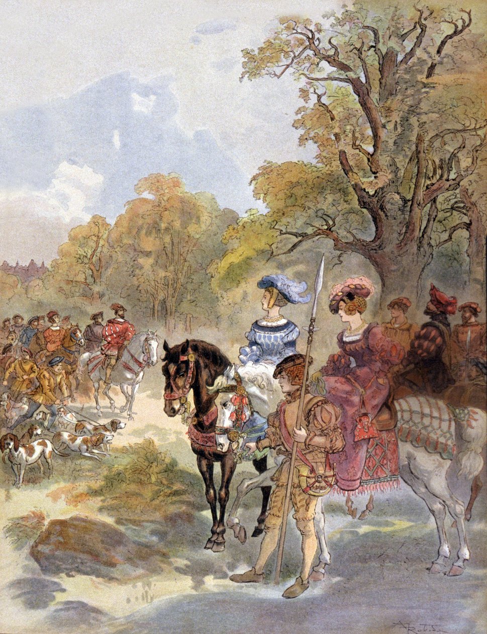 Den franske kong Francois 1. (1494-1547) illustration af Albert Robida (1909) af Albert Robida