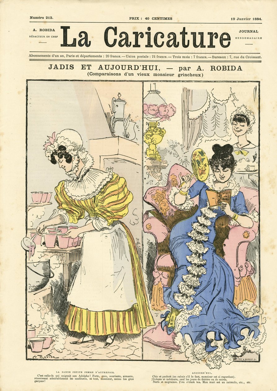 Albert Robidan (1848-1926) kuvitus La Caricaturen (1880) kanteen af Albert Robida