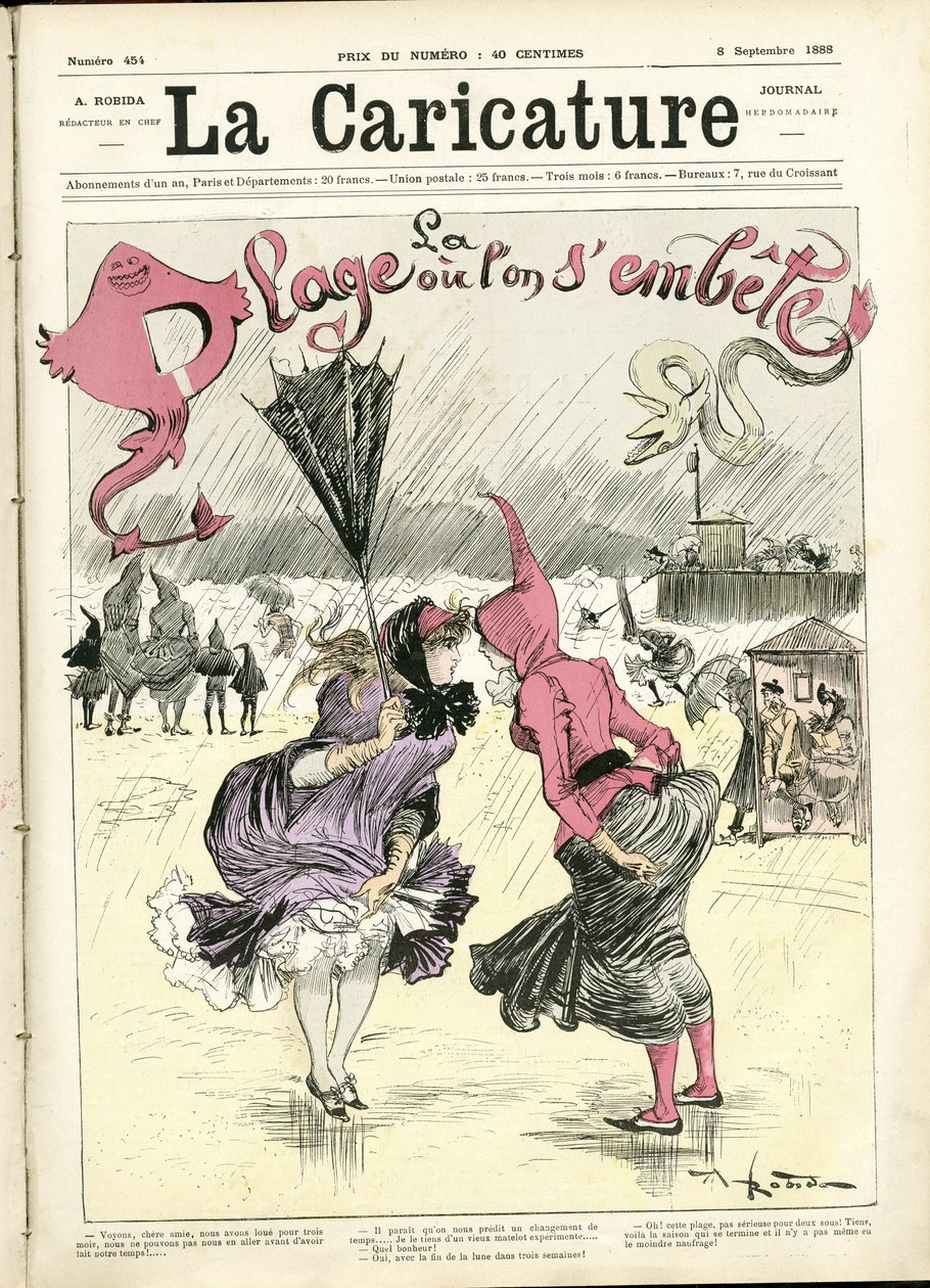 Albert Robidan (1848-1926) kuvitus La Caricaturen (1880) kanteen af Albert Robida