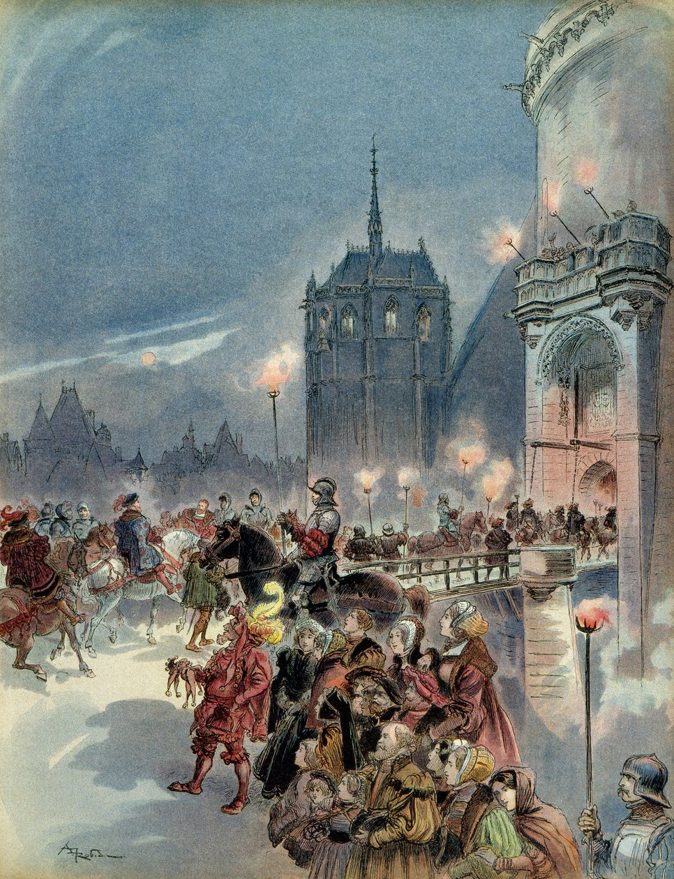 Reception of Charles Vdani af Albert Robida