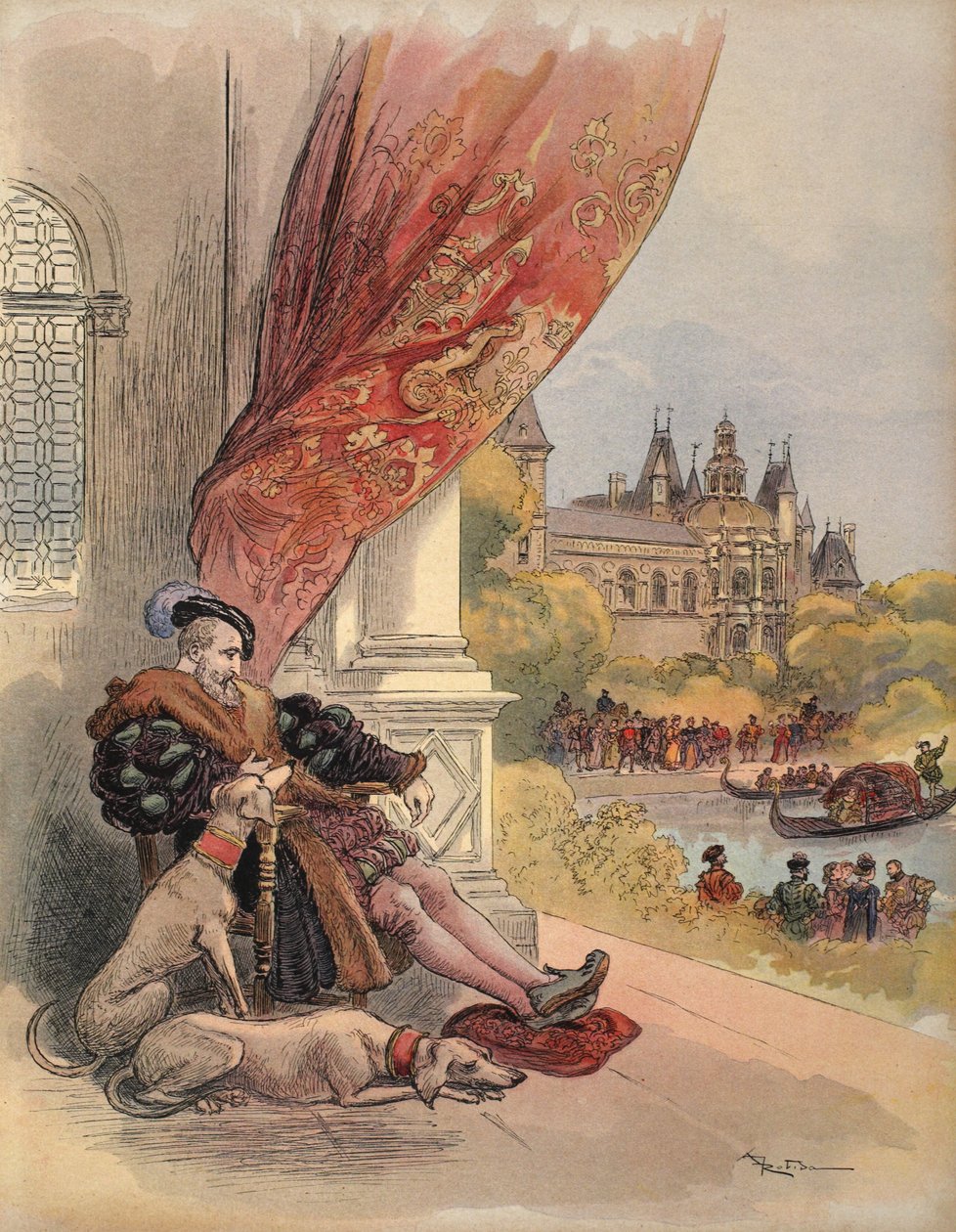 De sidste dage af Francis I, illustration fra 