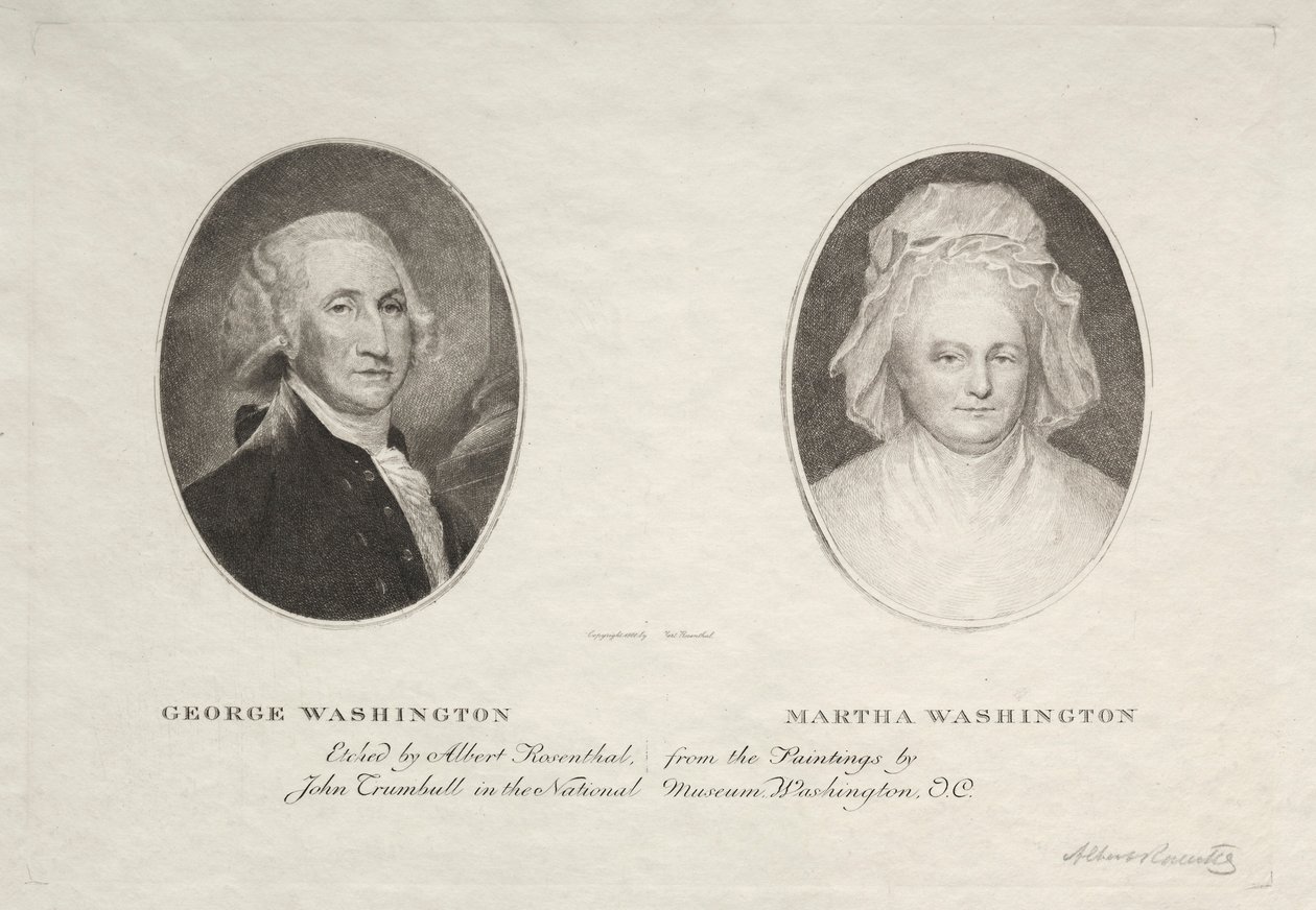 George og Martha Washington af Albert Rosenthal