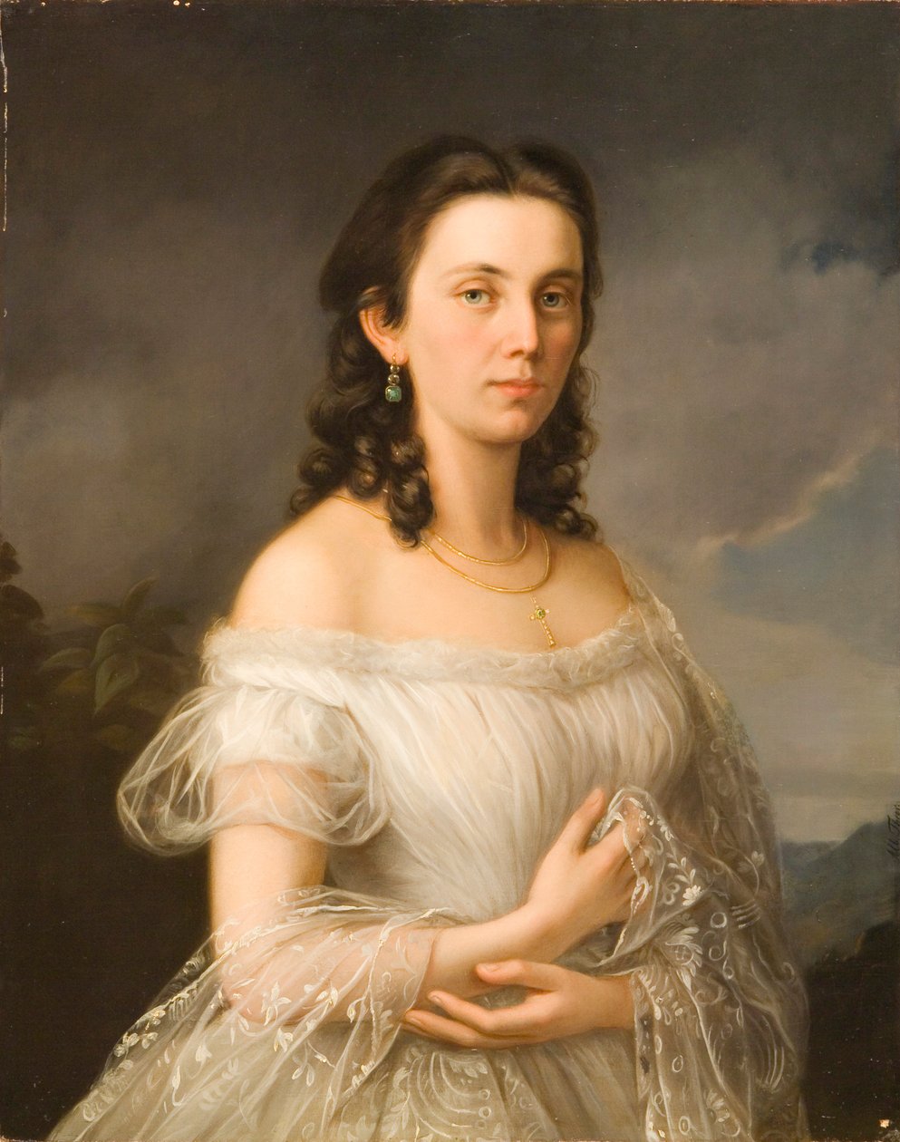 Albert Theer (1815-1902) - Prinsesse Julia af Liechtenstein (1817-1895), født grevinde Potocki af Albert Theer