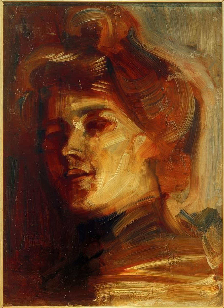 Dame med hat af Albert Weisgerber