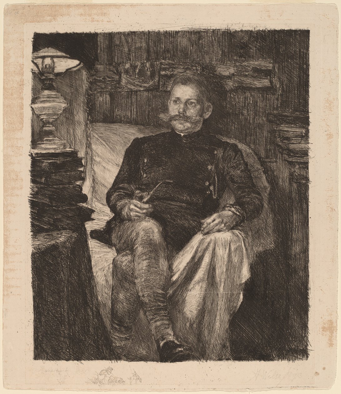 Franz Rose i sit studie af Albert Welti