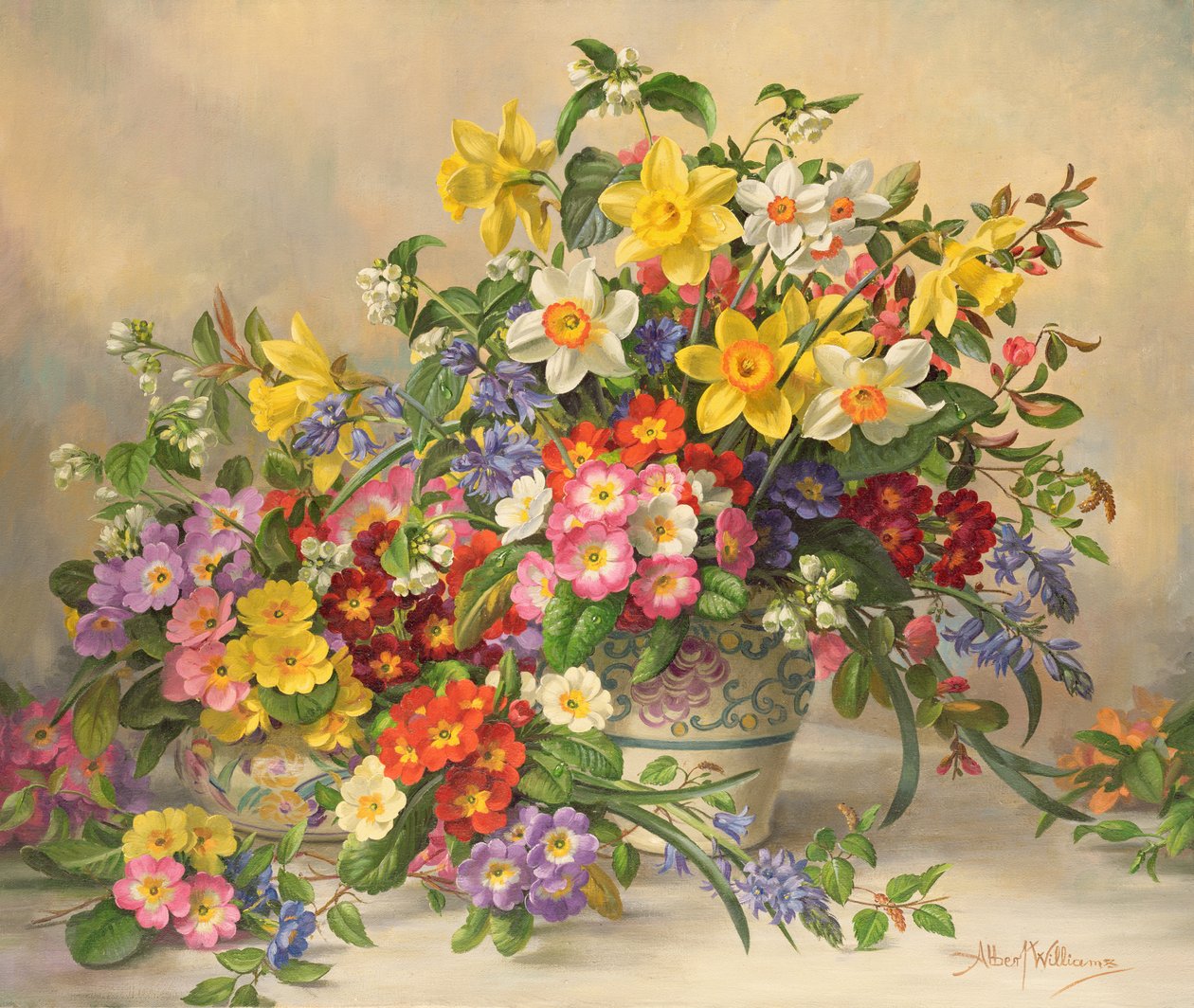AB/296 Forårsblomster og Poole Keramik af Albert Williams