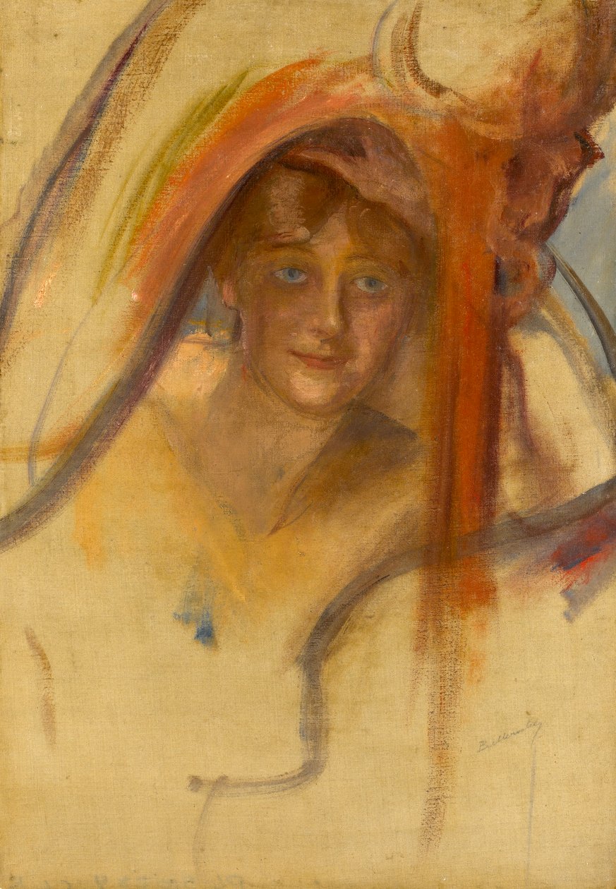 Studie for Femme a la Harpe, c.1902 af Albert de Belleroche