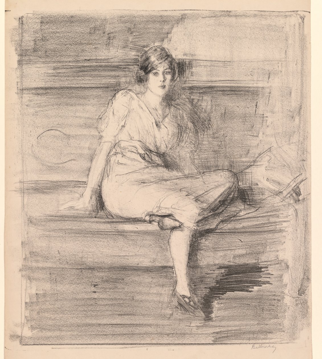 Uden titel (ung dame siddende) af Albert de Belleroche