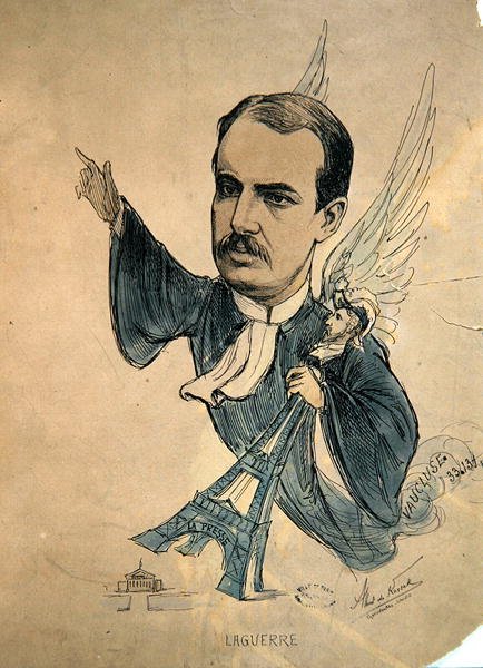 Karikatur af Georges Laguerre, ca. 1900 (farve litho) af Albert de Korsak