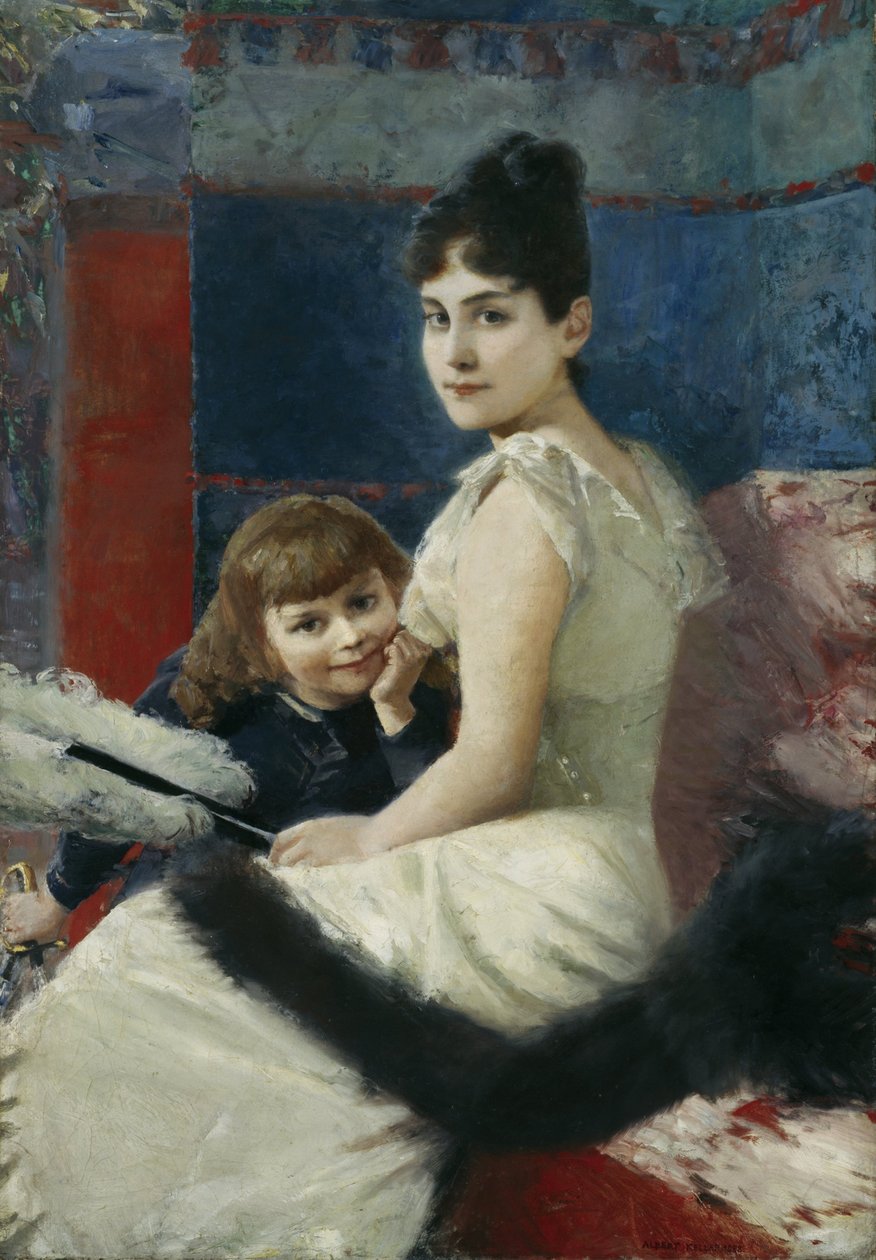 Irene von Keller med sin søn Balthasar af Albert von Keller