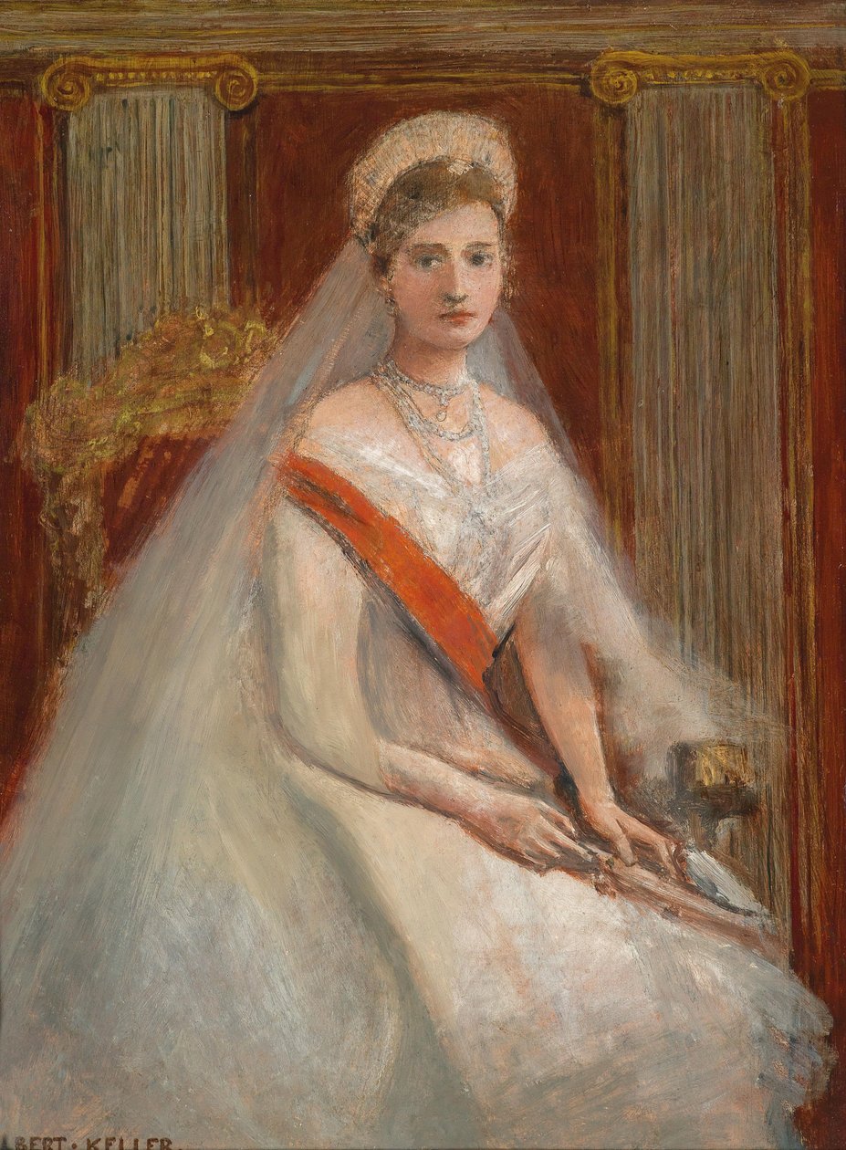 Portræt af kejserinde Alexandra Fyodorovna af Rusland 1872-1918, zar Nicholas II