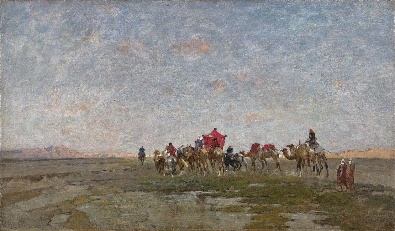 Campingvogn i ørkenen af Alberto Pasini