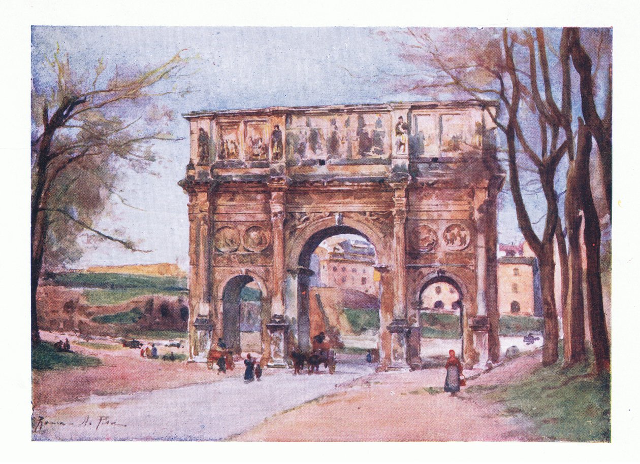 Arch of Constantine, fra Rom udgivet af A & C Black Ltd, 1925 af Alberto Pisa