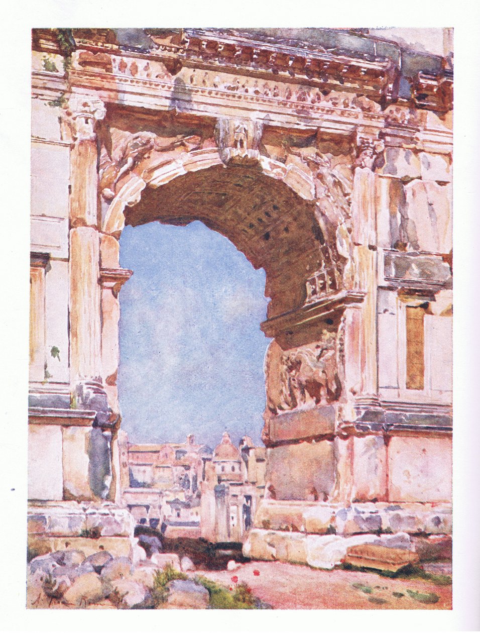 Arch of Titus, fra Rom udgivet af A & C Black Ltd, 1925 af Alberto Pisa