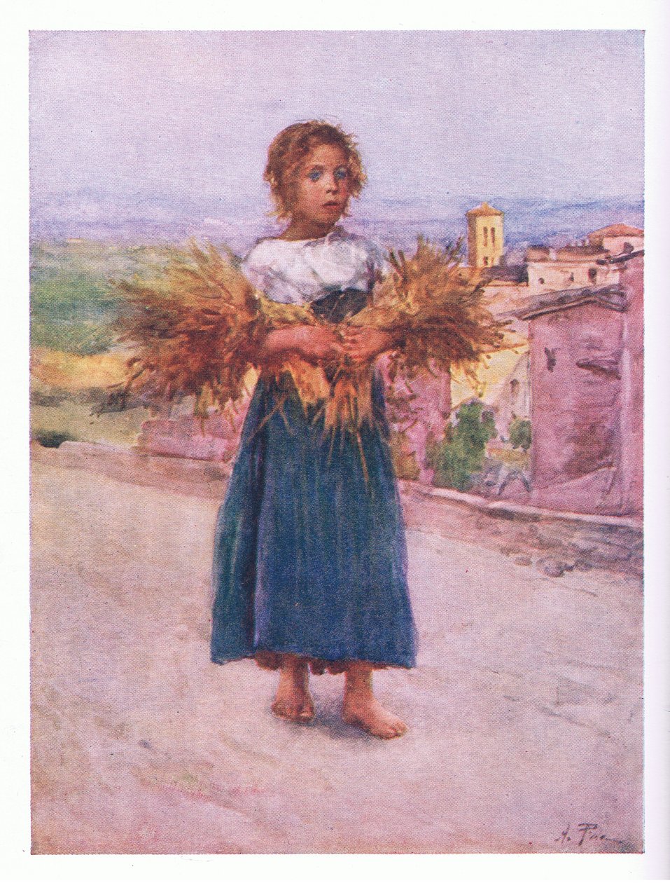 Lille samler i Campagna, fra Rom, udgivet af A & C Black Ltd, 1925 af Alberto Pisa