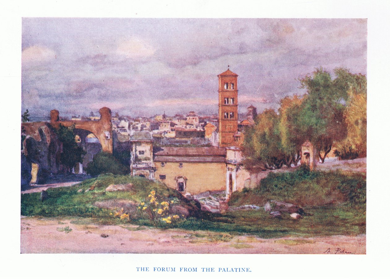 Forum, fra Palantin, fra Rom udgivet af A & C Black Ltd, 1925 af Alberto Pisa