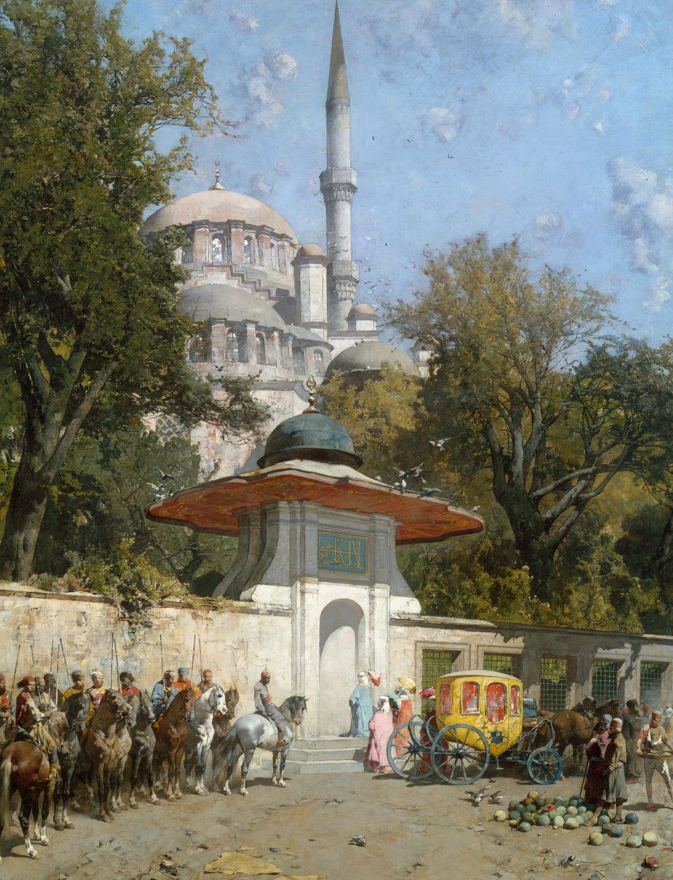En moské, 1872. af Alberto Pasini