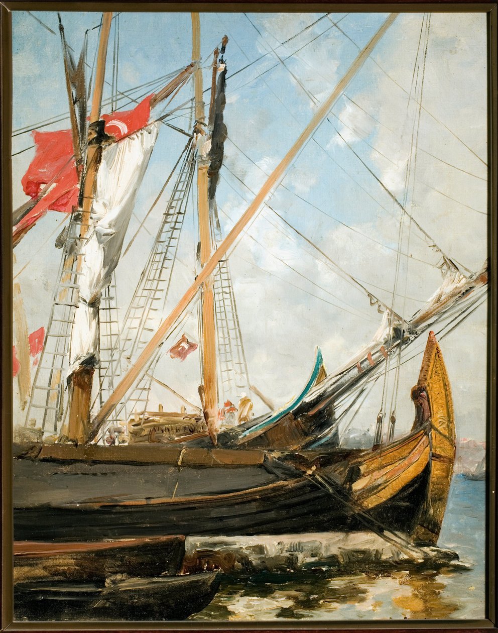 Sejlbåde på Bosporus i Tyrkiet Maleri af Alberto Pasini (1826-1899) 1800-tallets gener, Galleria d