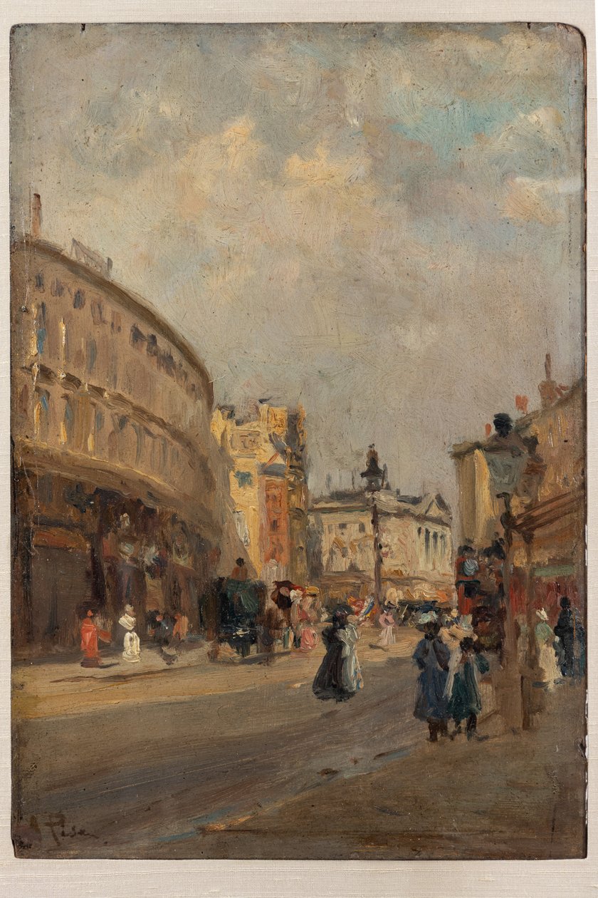 Regent Street (olie på plade) af Alberto Pisa