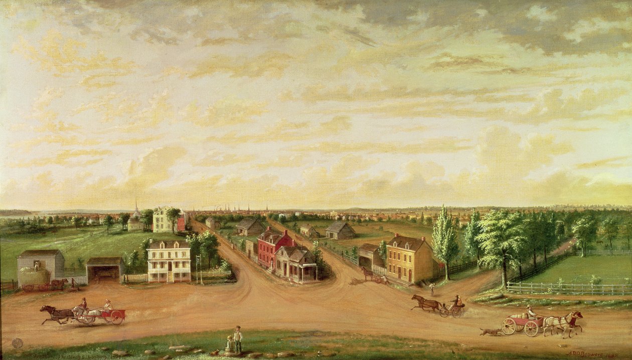 Union Square i 1828, 1885 af Albertus D.O Browere