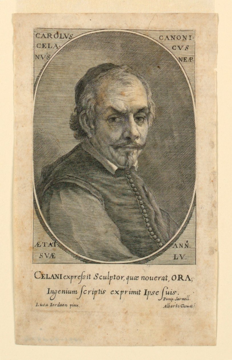 Portræt af Charles Celanus (Celani) af Albertus Clouwet