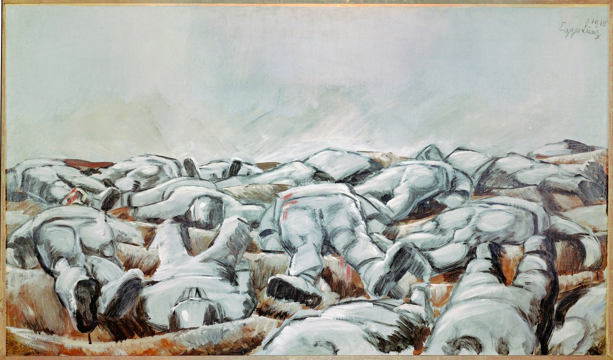 Missa Solemnis (olie på lærred) af Albin Egger-Lienz