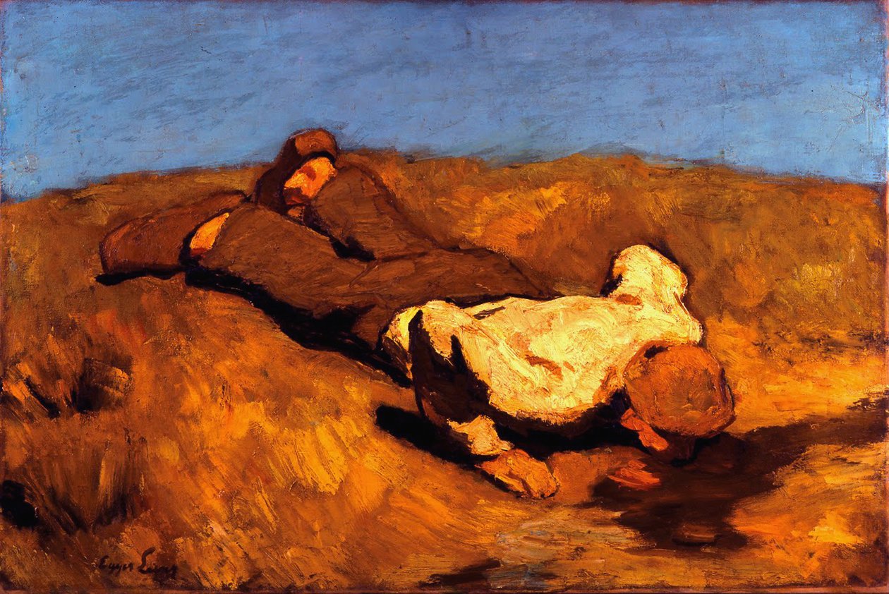 Dreng ved foråret foråret, 1923 af Albin Egger Lienz