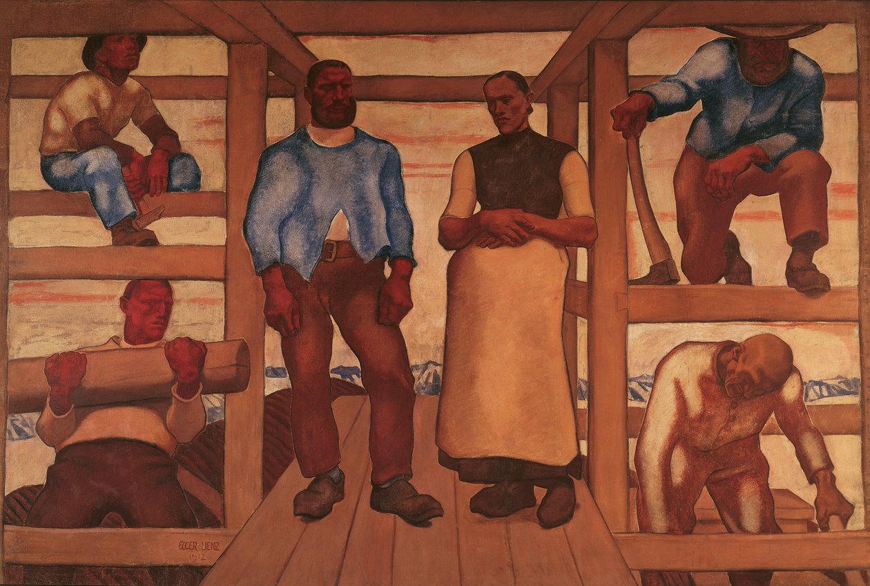 De levende af Albin Egger Lienz