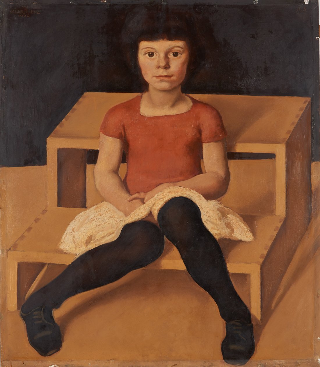 Ila, kunstnerens yngre datter, 1920. af Albin Egger Lienz