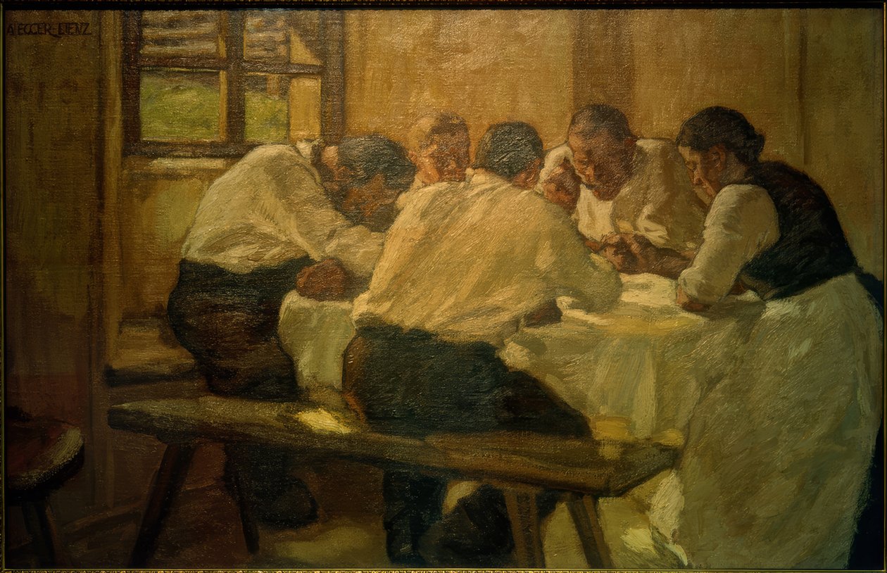 Frokost (suppen, version II) af Albin Egger Lienz