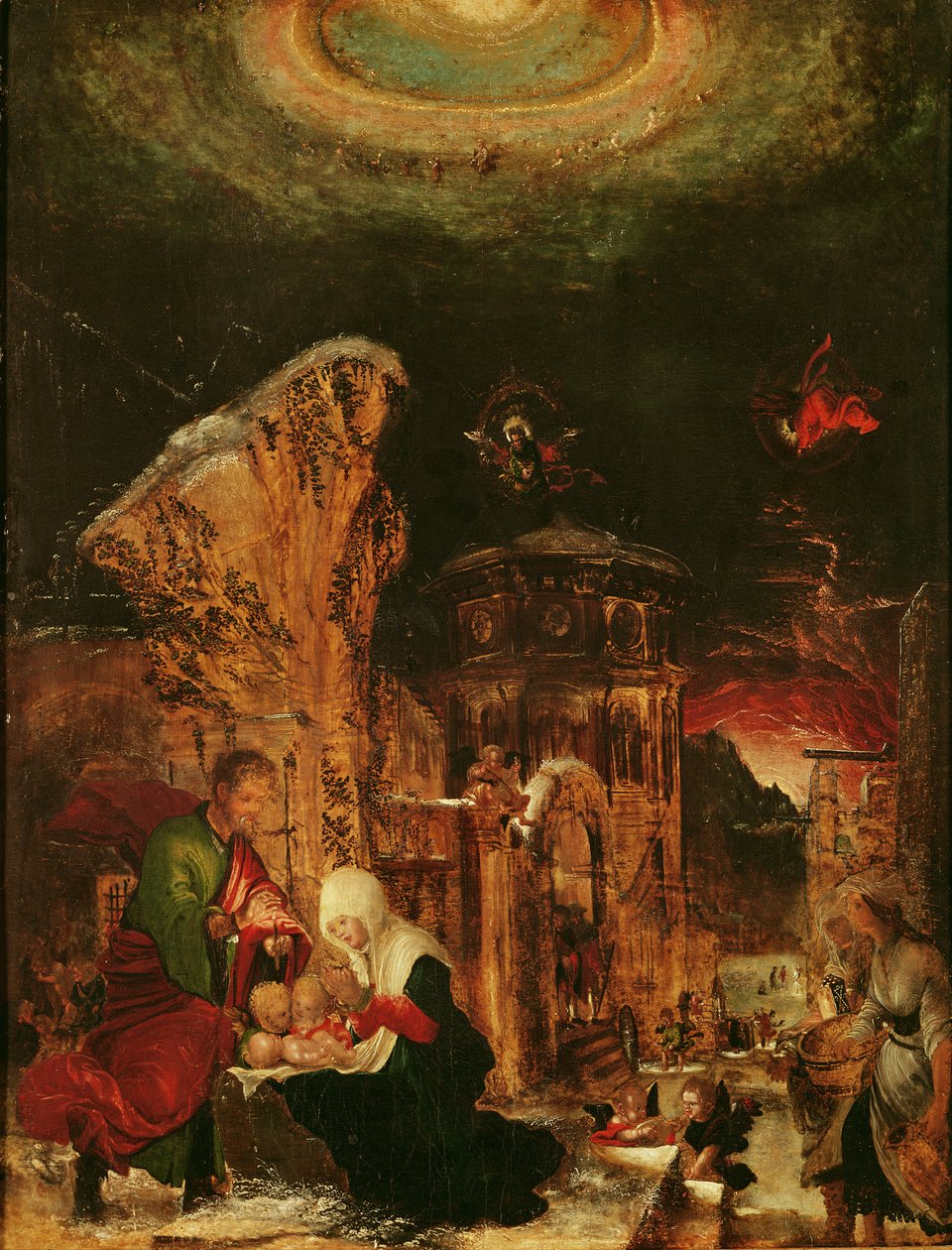 Kristi fødsel (Hellig Nat), ca. 1520-25, (for detaljer se 66589) af Albrecht Altdorfer