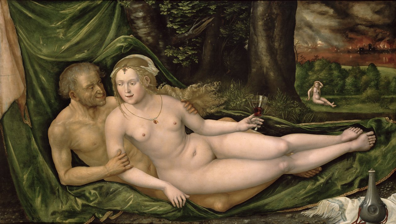 Lot og hans datter, 1537, af Albrecht Altdorfer