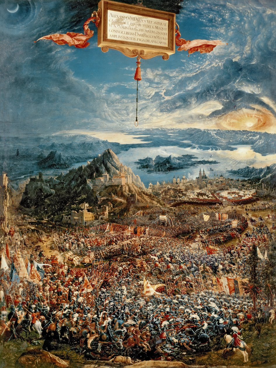 Slaget ved Issus, eller Alexander den Stores sejr, 1529 af Albrecht Altdorfer
