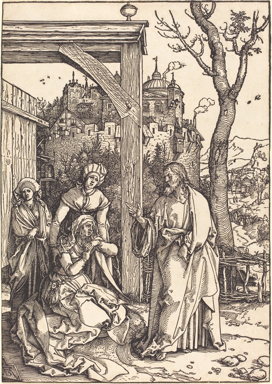Kristus, der tager orlov fra sin mor af Albrecht Dürer