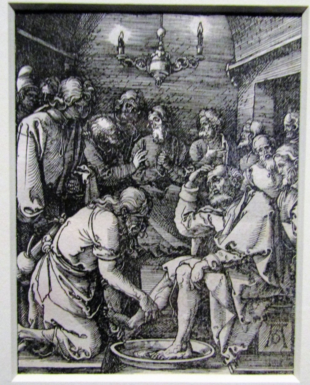 Kristus vasker disciplenes fødder fra den lille lidenskab af Albrecht Dürer