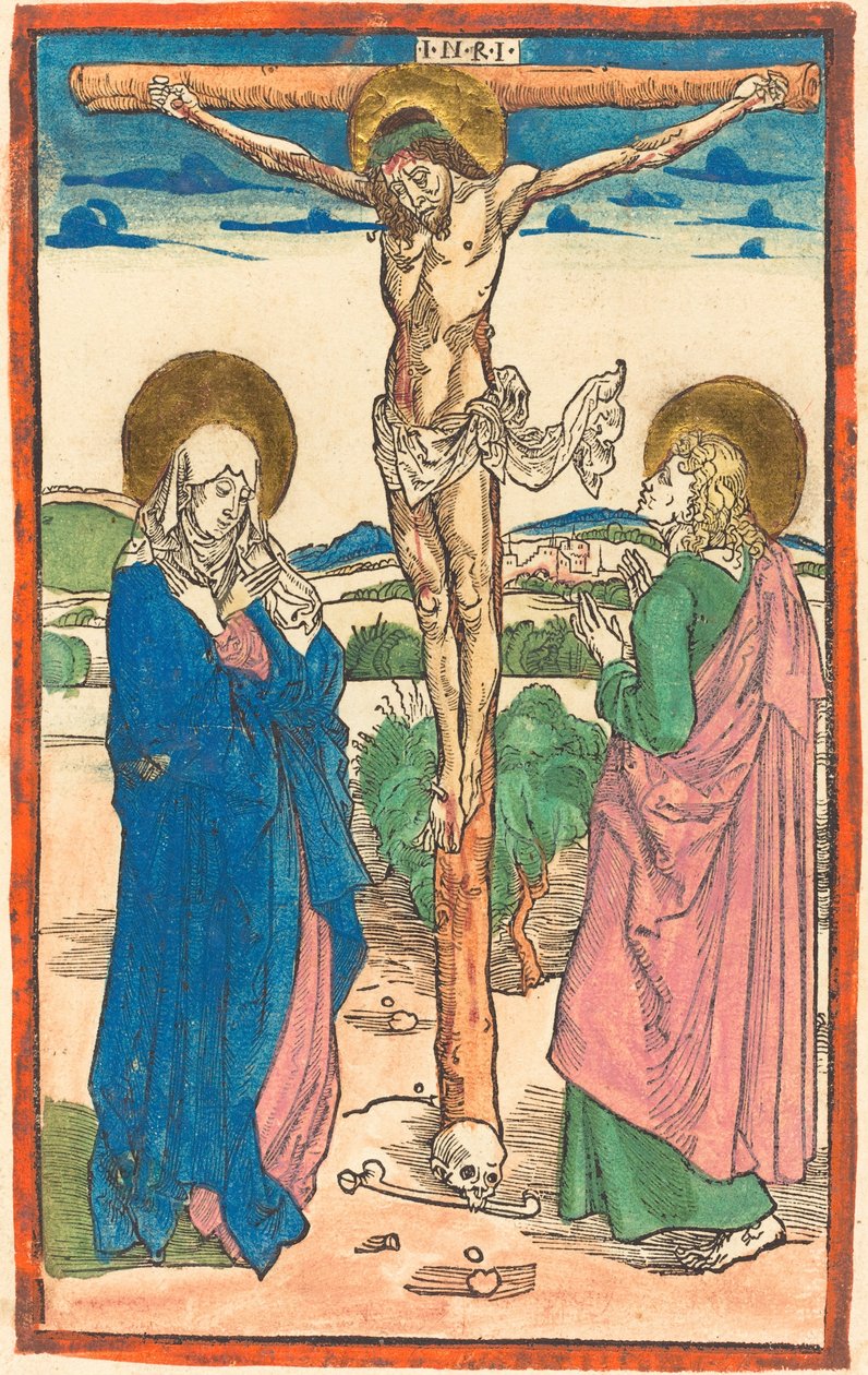 Kristus på korset mellem jomfruen og Johannes af Albrecht Dürer