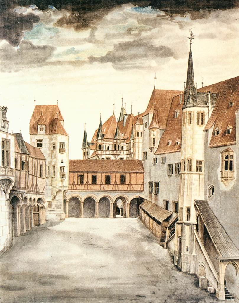 Gården til det tidligere slot i Innsbruck af Albrecht Dürer