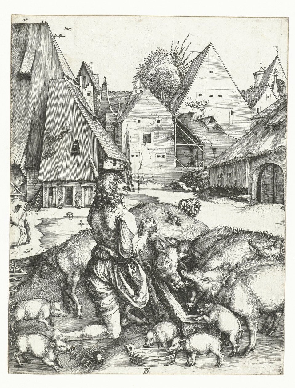Den fortabte søn med grisene af Albrecht Dürer