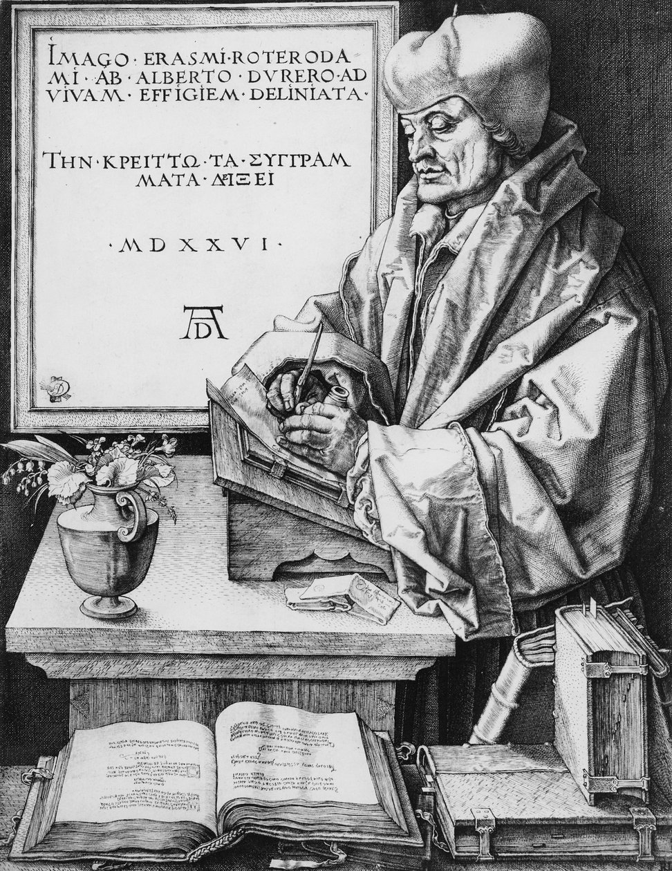 Desiderius Erasmus (1466-1536) af Rotterdam, 1526 af Albrecht Dürer