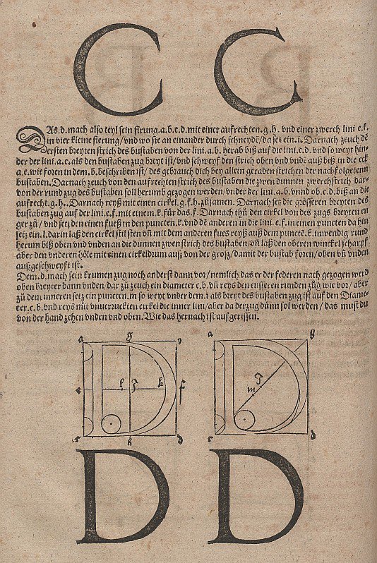 Konstruktion af breve af Albrecht Dürer