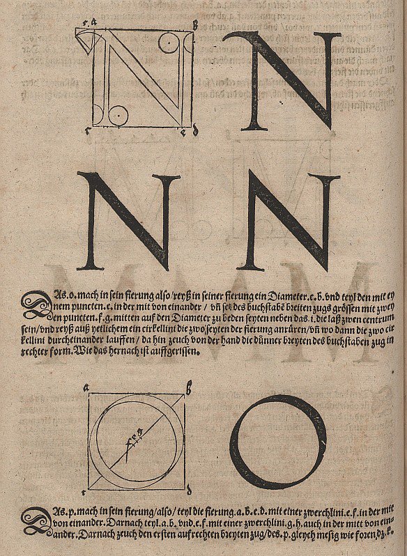 Konstruktion af breve af Albrecht Dürer