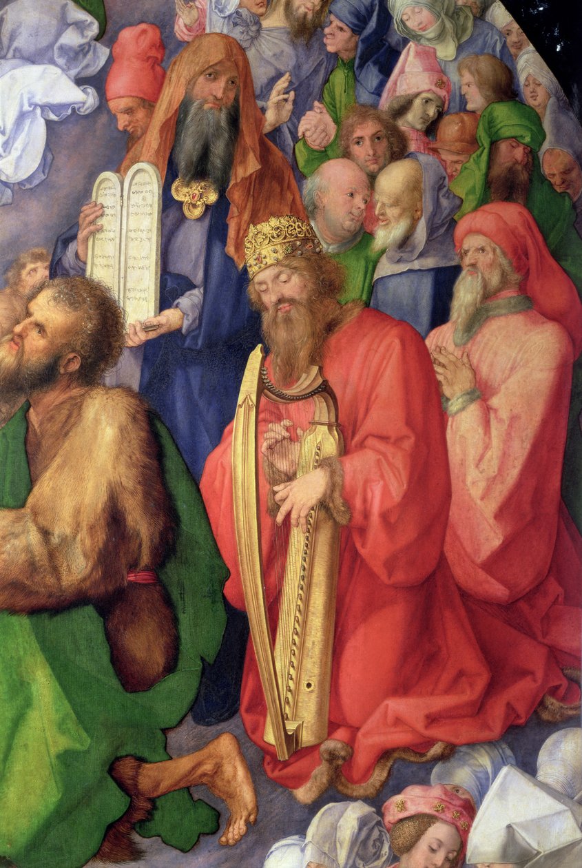 Landauer altertavle: Kong David, 1511 (panel) (detalje af 68677) af Albrecht Dürer