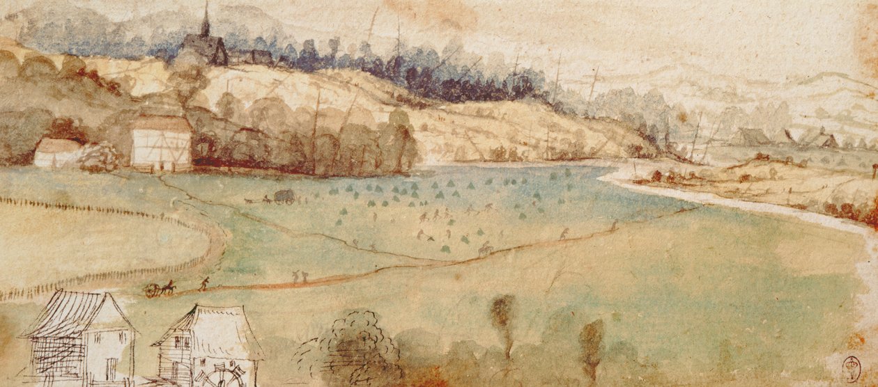 Landskab (wc og pen og blæk på papir) af Albrecht Dürer