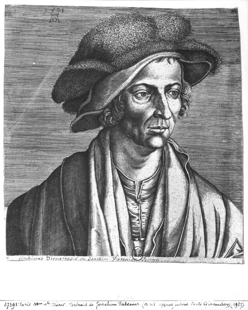 Portræt af Joachim Patinir, 1521 af Albrecht Dürer