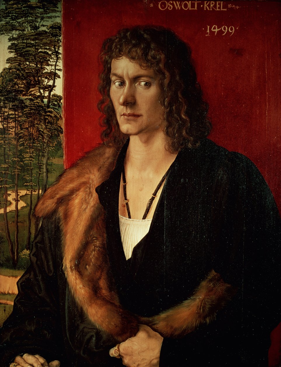 Portræt af Oswolt Krel, 1499 af Albrecht Dürer